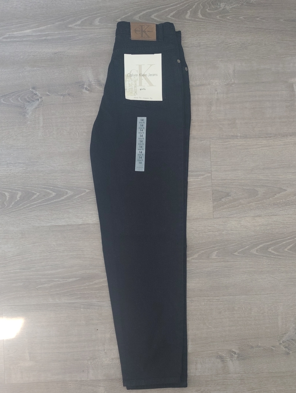 Calvin Klein Kids Vintage Slim Straight Jeans in Black